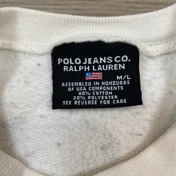 Vintage Polo Jeans Co Ralph Lauren Crewneck Sweatshirt Men's M/L - Picture 4 of 9